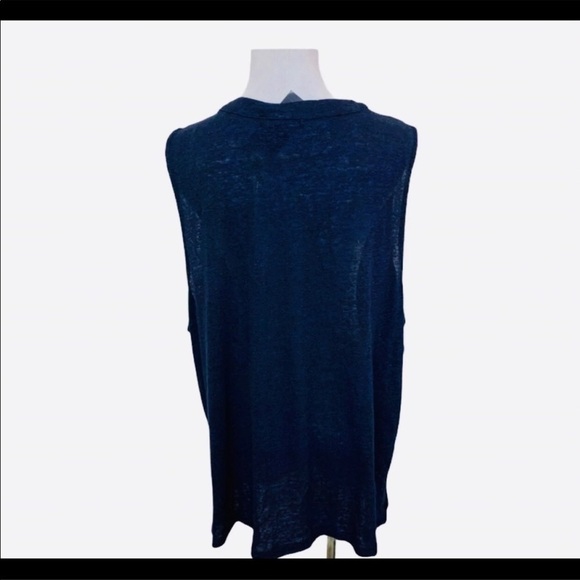 NEW $50 INC International Concepts Navy Tank Top Sleeveless V-Neck Plus 2X - Picture 3 of 6